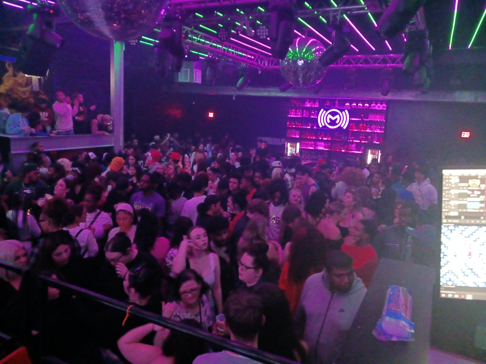 Packed dance floor at Club Marcella